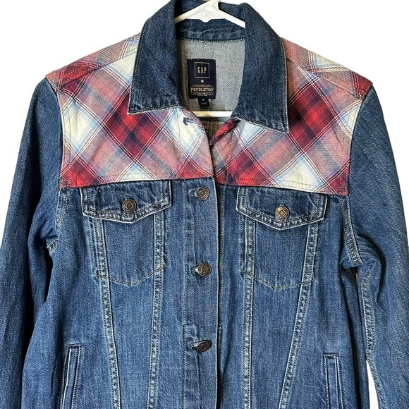 Gap‎ + Pendleton 1969 Icon Denim Jacket Dark Indigo #322751 Medium - Picture 2 of 11